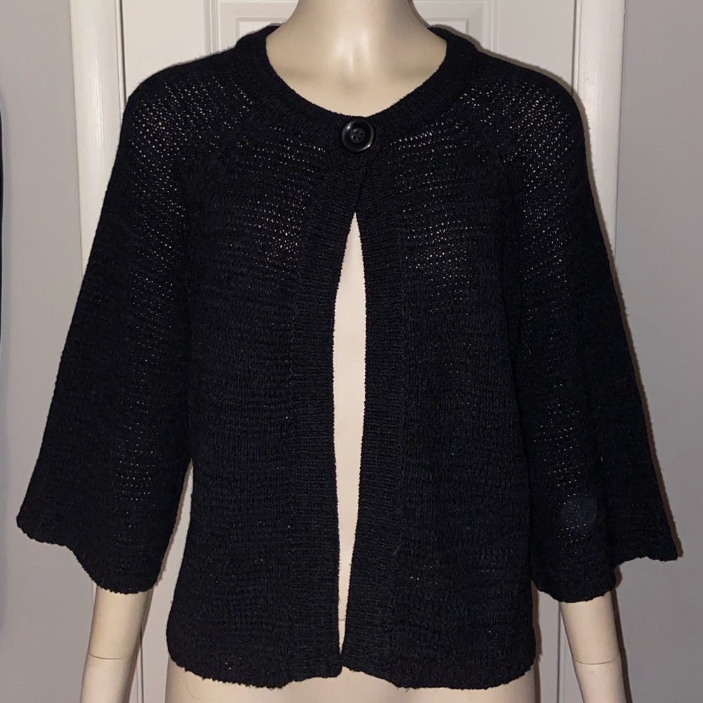 Black Knit Cardigan Topper